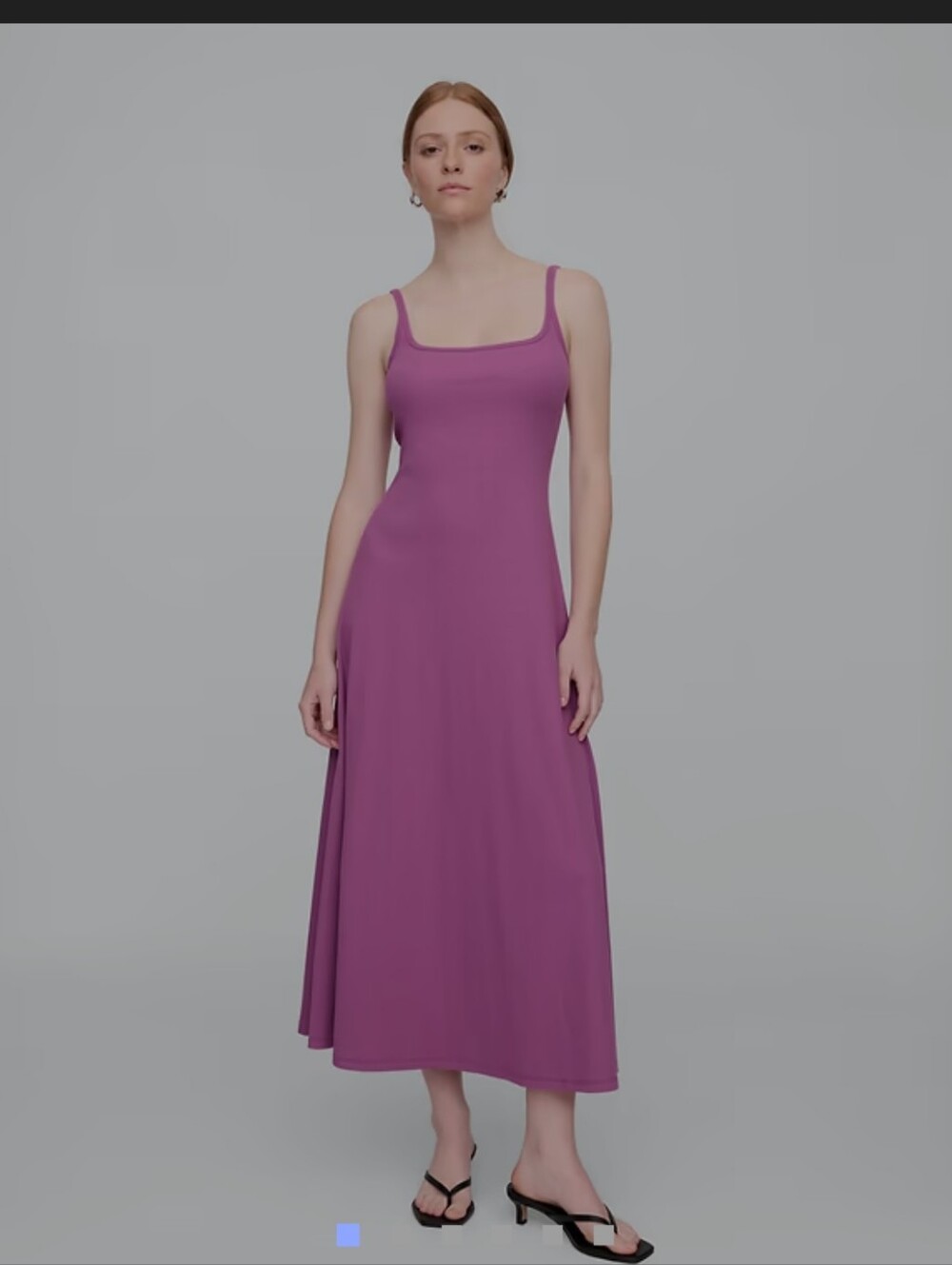 Gap Ribbed Square Neck Midi Maxi Dress